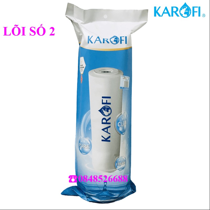 Bộ 3 lõi lọc thô 123 Karofi- Lõi lọc nước Karofi số 123 chính hãng