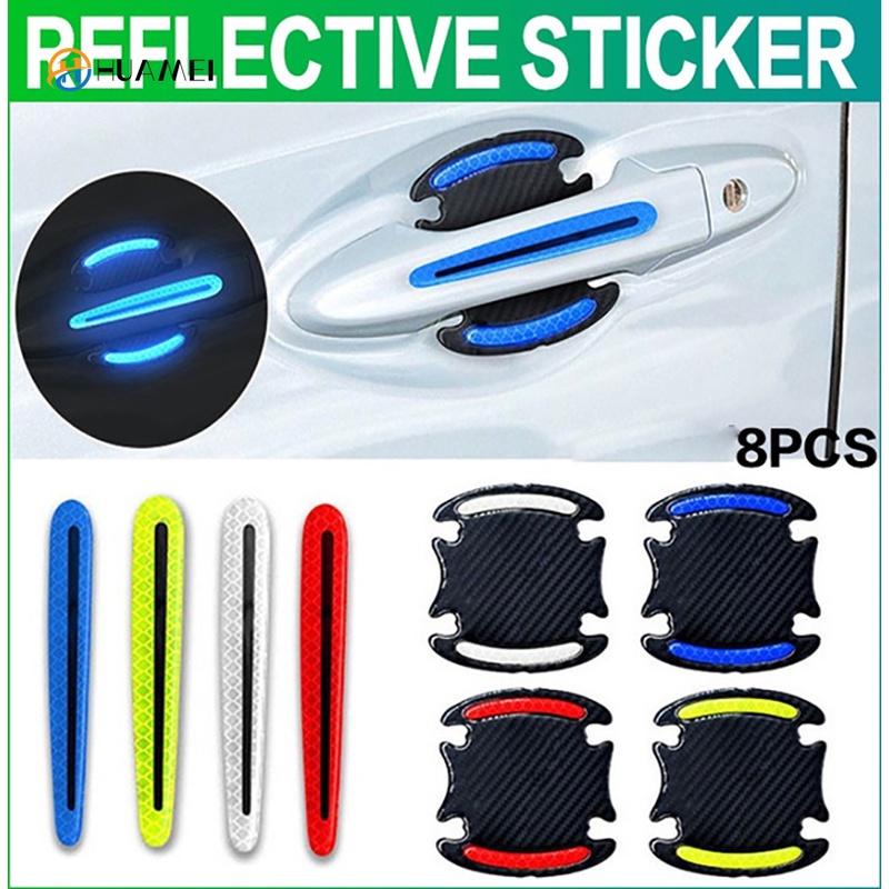 Miếng Dán PVC Phản Quang Bảo Vệ Tay Cầm Cửa Xe Hơi Chống Trầy Xước