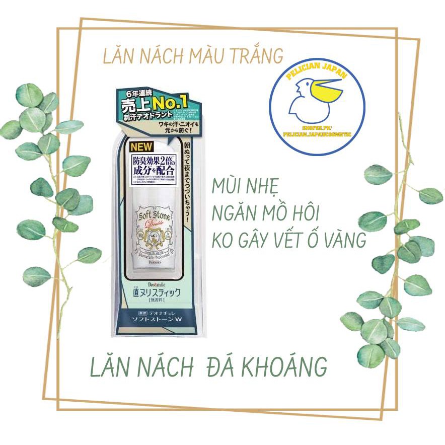 LĂN NÁCH ĐÁ KHOÁNG SOFT STONE KHỬ MÙI, KHÔNG LÀM Ố VÀNG NÁCH ÁO 20G