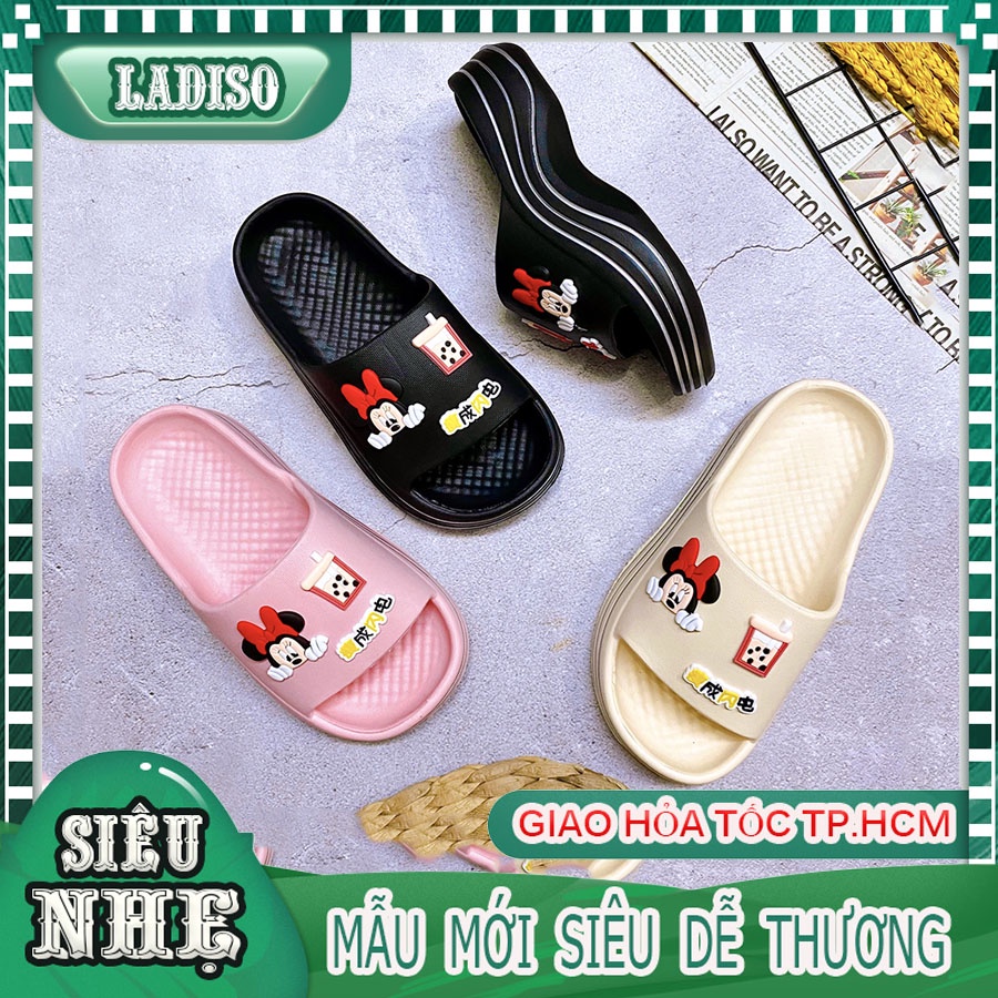 Dép quai ngang nữ chất liệu eva siêu nhẹ siêu êm mẫu trà sữa siêu hot LADISO TT415