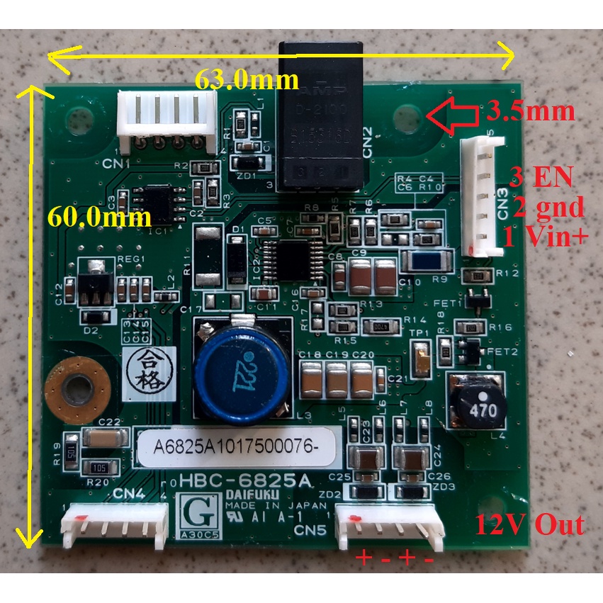Mạch nguồn hạ áp DC-DC 1.5A HBC-6825A dùng chíp nguồn LM5575