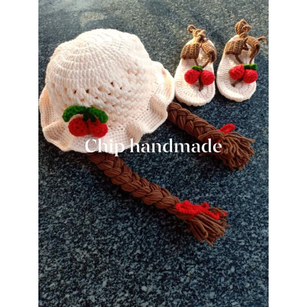 Set mũ sandal len cho bé