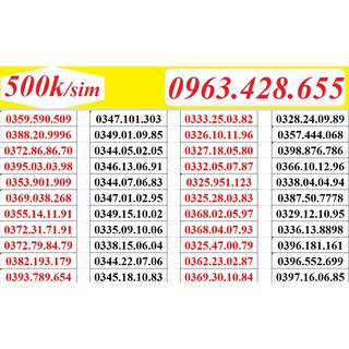 Sim Viettel đồng giá 500.000