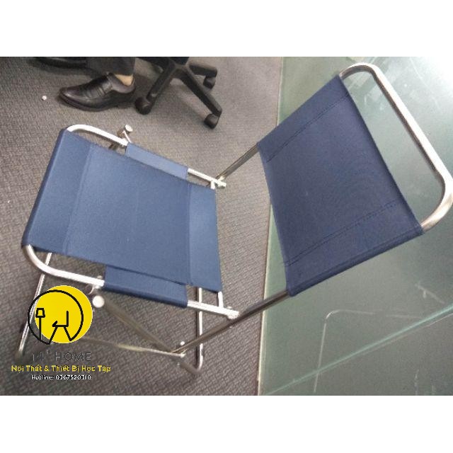 GHẾ XẾP INOX VẢI DÙ cho quán Trà Chanh, Cafe, vỉa hè, Câu Cá