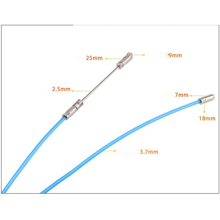 TBTI90- Dây mồi luồn ống sợi cáp trần 4ly đầu gắn bánh xe