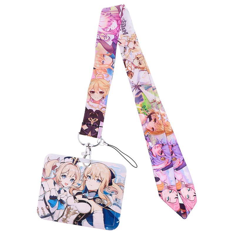 Ví Đựng Thẻ Học Sinh Kèm Dây Đeo In Hình Anime Dễ Thương Xinh Xắn