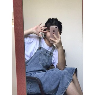Váy yếm bò dáng dài ulzzang