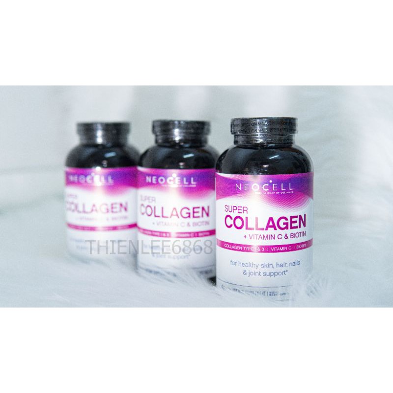 Viên Uống Super Collagen Neocell +C 6000 Mg type 1 - 3 Neocell 360 viên