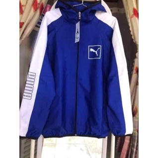 Áo khoác gió nam nữ Puma ô vuông chất dù 2 lớp form rộng