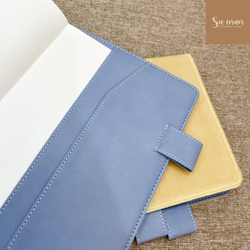 Bìa sổ Notebook / Note For size A5 bằng Nhung và da PU