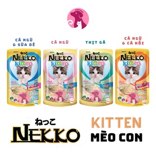 [Siêu Sale] COMBO 3 gói Pate cho mèo NEKKO (NK Thái Lan) (Mix vị Gravy, Jelly, Creamy)