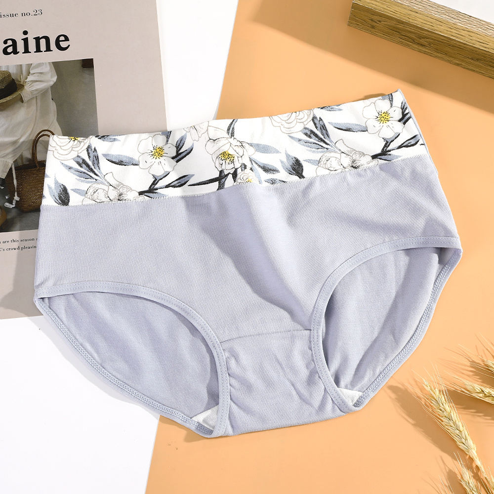 Quần lót AIJOLEN vải cotton thoáng mát lưng cao cỡ lớn M-2XL dành cho nữ