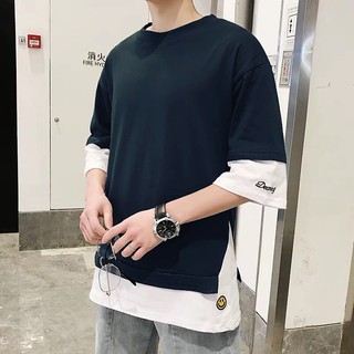 [SIÊU RẺ] Áo thun phối mặt cười (unisex nam nữ đều mặc được)