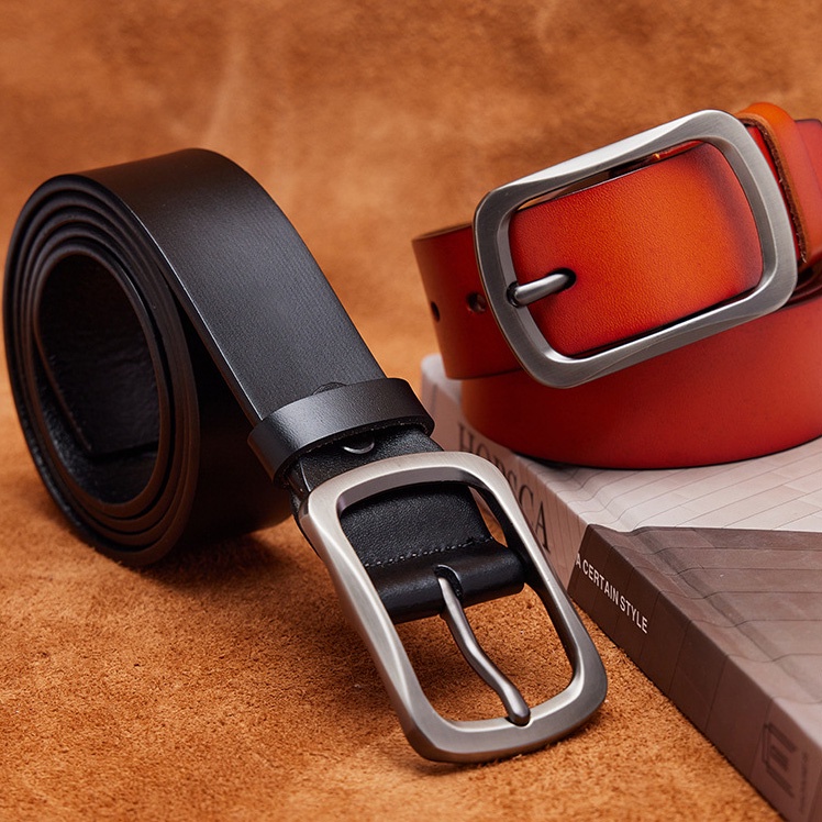 Thắt lưng nam da bò thật nguyên tấm dây nịt nam cao cấp Conteno-V5592