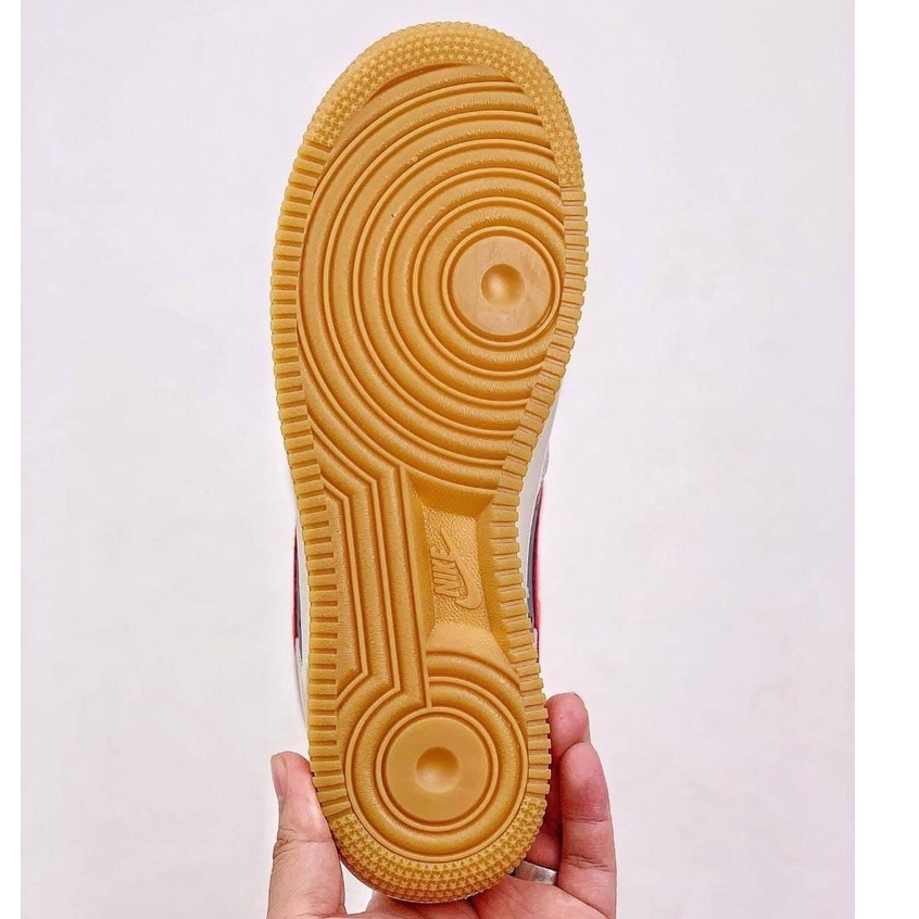 Giày thể thao Jordan AF1 cao cấp full bill box, giày Sneaker nam nữ cổ thấp da lộn màu xanh đỏ đế cao, JD form đẹp M11 | BigBuy360 - bigbuy360.vn