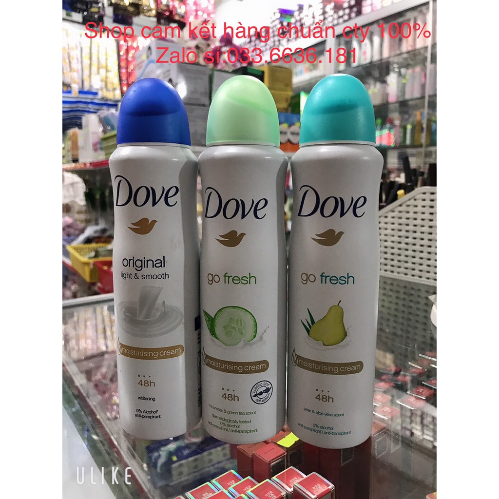 xịt khử mùi toàn thân DOVE 150ml [ chuẩn công ty100%]