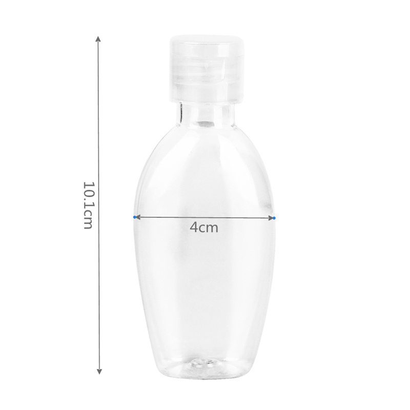 Chai Nhựa Trong Suốt 50ml Dùng Đựng Gel Rửa Tay/Mỹ Phẩm Dạng Lật Tiện Dụng