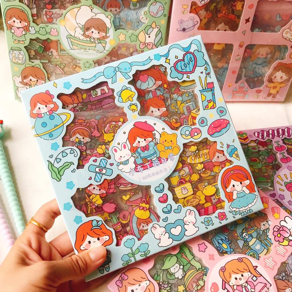 Hộp 100 sticker cute