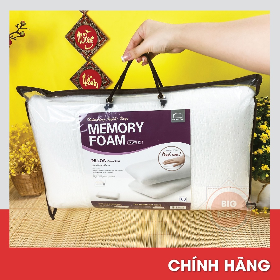 Gối Lock&Lock Memory Foam - HLW112, Gối cổ điển Lock Memory Foam