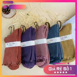 Tất Nữ Bèo Cổ Nhún Vintage Hàn Quốc { Giá Sỉ Toàn Quốc}
