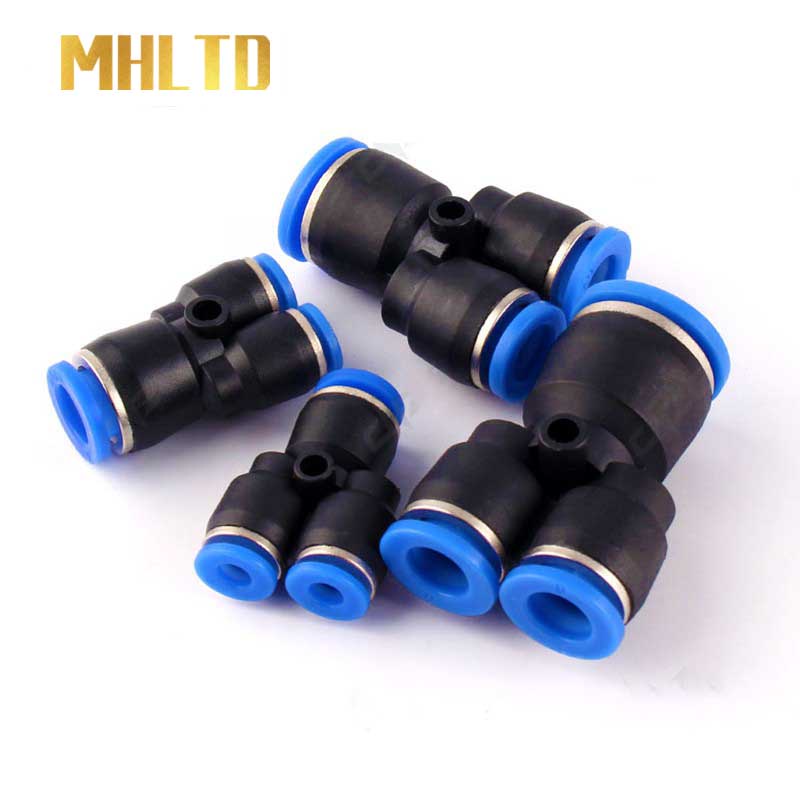 Đầu Nối Ống Khí Nén Hình Chữ Y 3 Chiều 4mm 6mm 8mm 10mm 12mm 14mm 16mm Bằng Nhựa