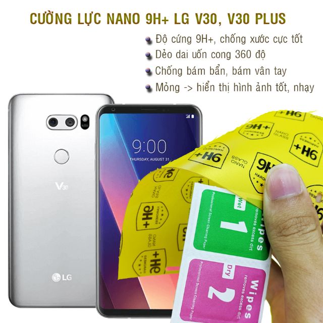 Dán cường lực nano dẻo LG V30, LG V30 Plus