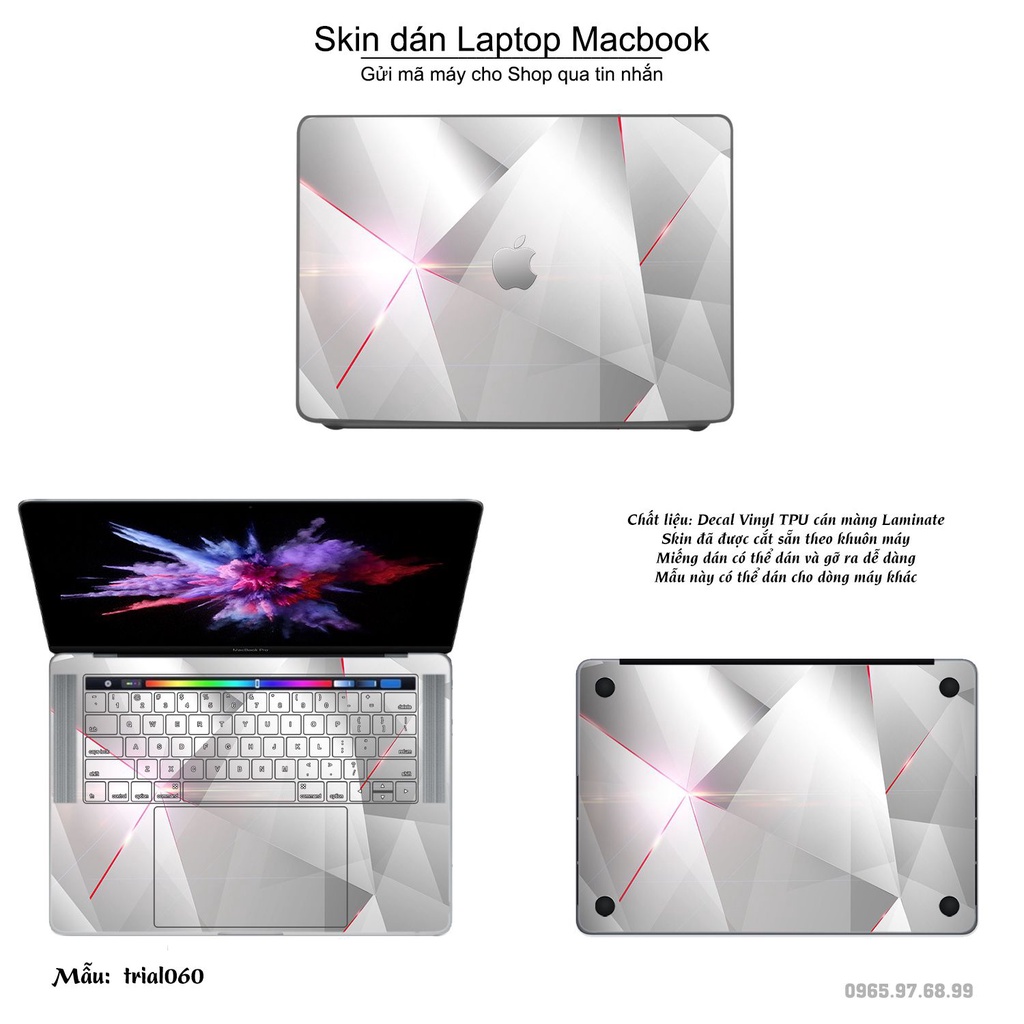 Skin dán Macbook mẫu Đa giác (đã cắt sẵn, inbox mã máy cho shop)