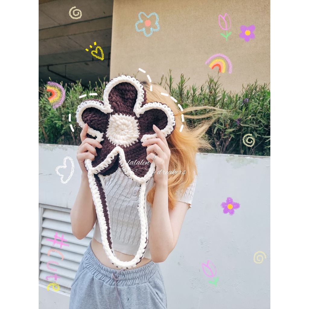 [CÓ SẴN] Túi Len Hoa Cúc Handmade - Flower Blooming Bag - Hàng Có Sẵn