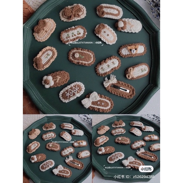 Kẹp tóc len handmade