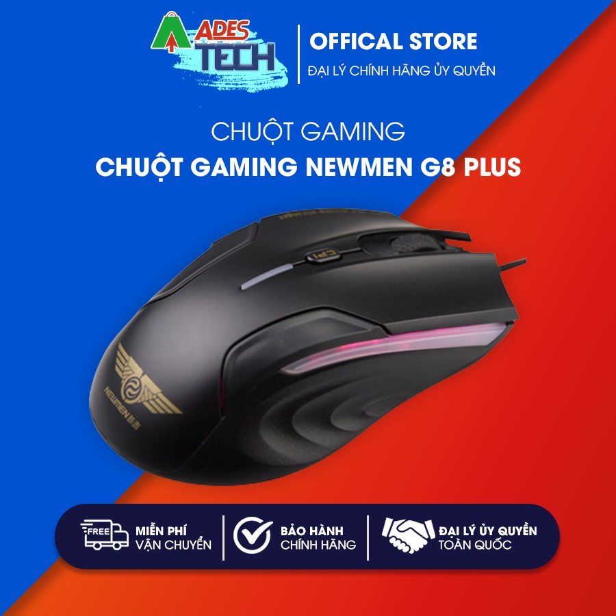 Chuột gaming Newmen G8 Plus – Đại Bàng chuột kinh điển, huyền thoại kèm đèn LED - Hàng Chính Hãng