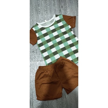 Bộ tay ngắn quần đùi thun cotton thường,cotton qc