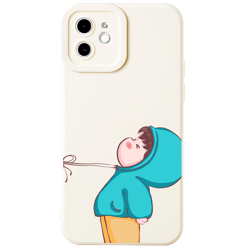 Ốp lưng JURSUE hoạt hình cặp đôi dễ thương đẹp cho iPhone 13 12 11 Pro Max SE 2020 X XR XS 8 7 ip 6S 6 Plus Y1977