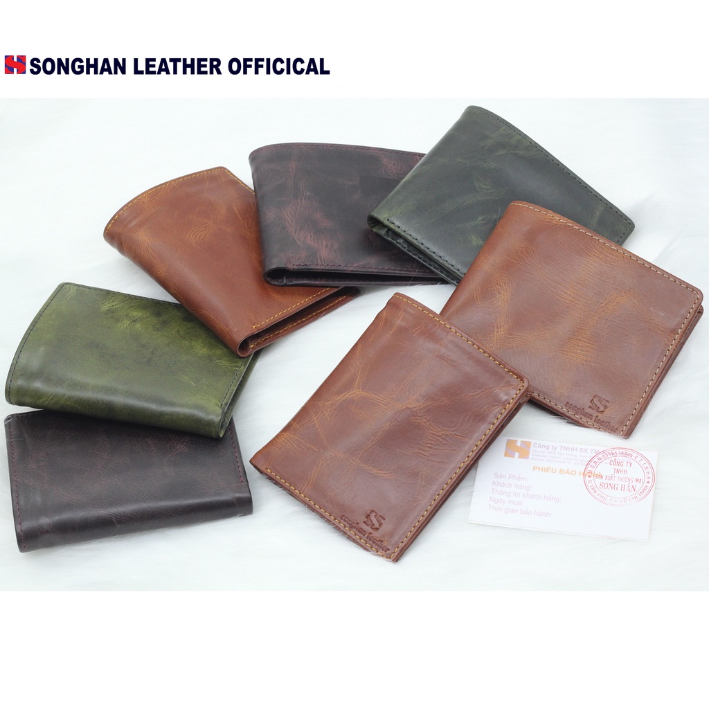 Ví Nam Da Bò Pullup Cao Cấp Dáng Đứng Ngang Songhan Leather WL05 – Thời Trang.Bảo Hành 12 Tháng