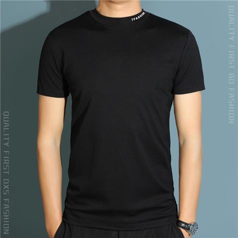 Áo Thun Cotton Mỏng Cổ Lọ Hai Lớp Mẫu Mới Thời Trang Mùa Hè Cho Nam Nữ