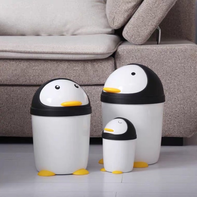 Thùng rác mini hình chim cánh cụt