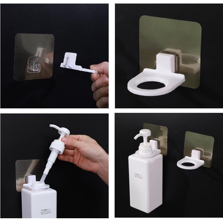 Móc treo chai sữa tắm dầu gội dán tường không hằn vết lại tiện lợi dành cho phòng tắm