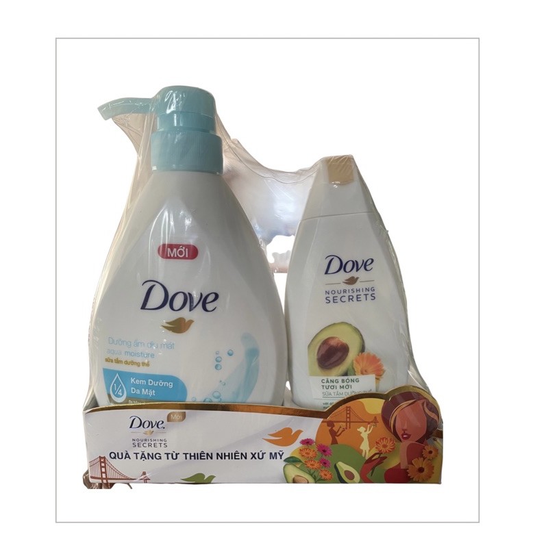 Sữa Tắm Dove Dưỡng Ẩm Dịu Mát 530g - Tặng ST Dove Tuơi mới 120g
