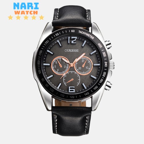 Đồng Hồ Nam CUKESHE Japan SU004, Dây Da, Thời Trang Cao Cấp, Bảo Hành 6 Tháng, NARI WATCH