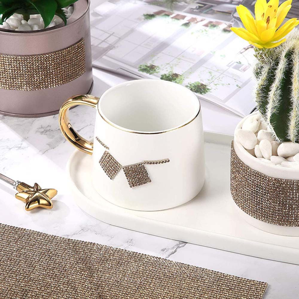 Miếng dán đính đá kim tuyến lấp lánh trang trí vật dụng độc đáo