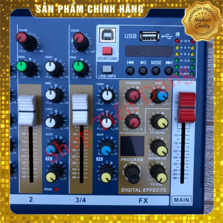 BỘ CHỘN ÂM THANH MIXER F4 PRO CÓ BLUETOOTH