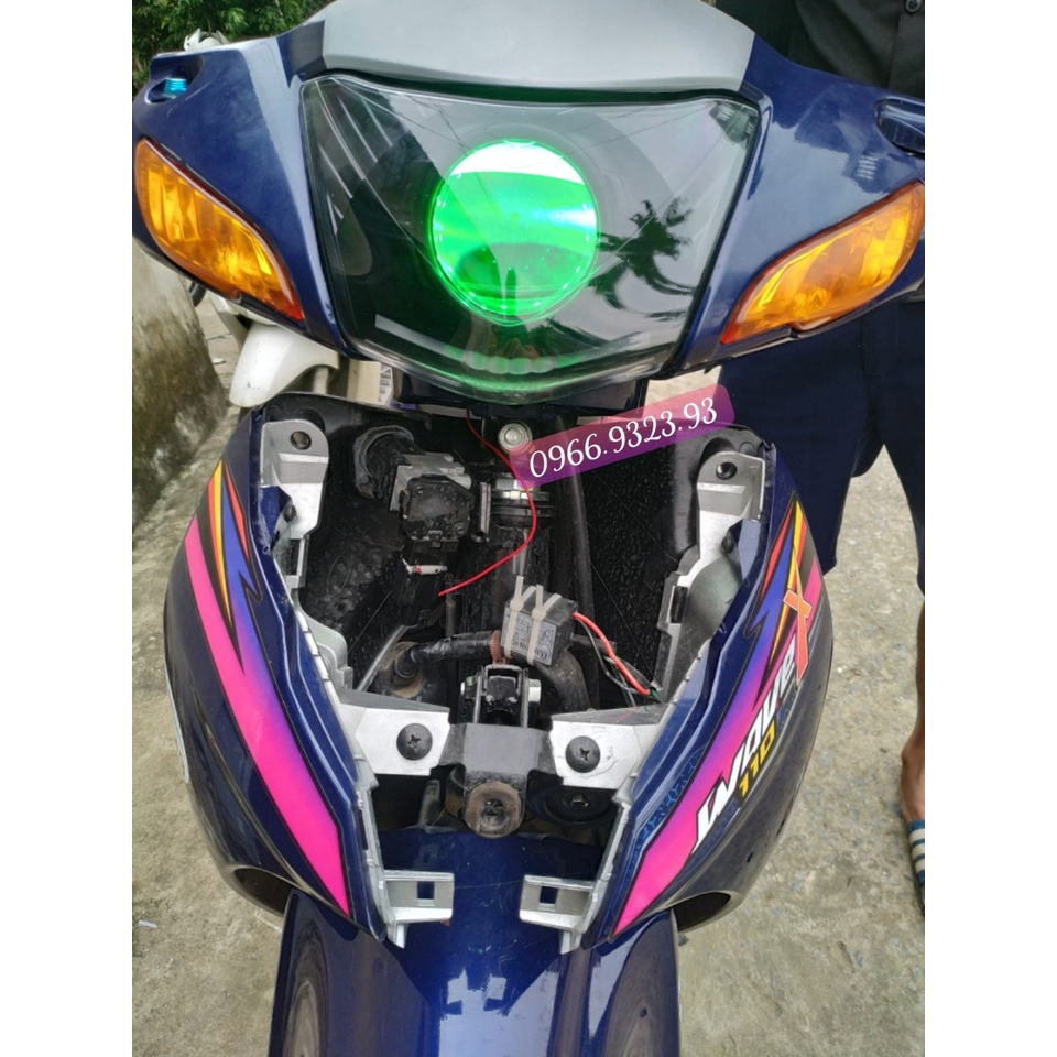 Đèn Bi Led Fbx E200 kính tím có led trợ pha