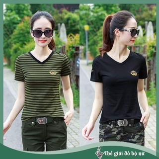 Sét lính thêu vương miện cao cấp, vải siêu mềm mịn, thoáng mát, phong cách trẻ trung, năng động