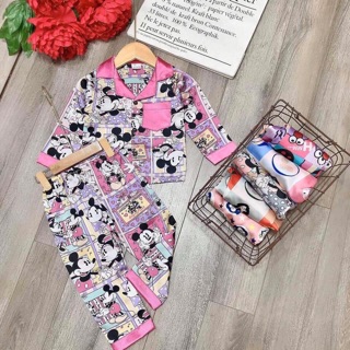 Pijama lụa đẹp hàng cao cấp cho bé
