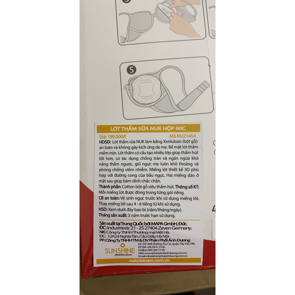 Miếng lót thấm sữa Nuk - Đức