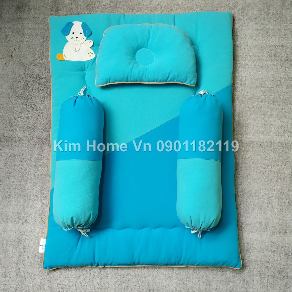 Bộ nệm gối cho em bé sơ sinh kim home(Trẻ em từ 0-1 tuổi)