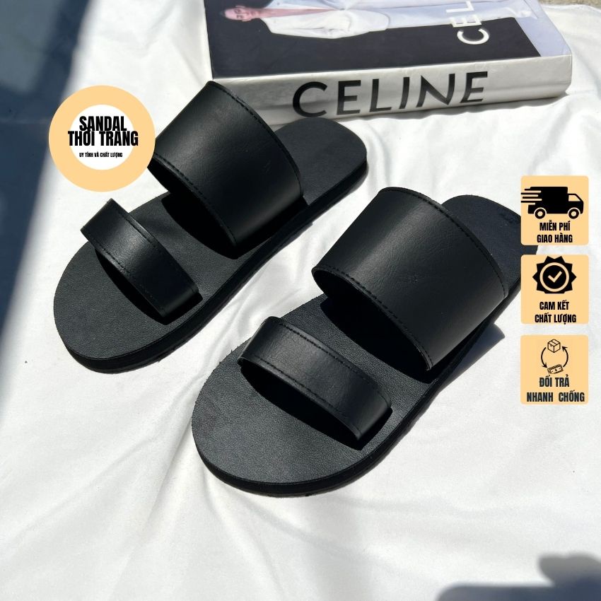 Dép sandal quai ngang nữ đế cao full size 30-44 nam nữ SANDALTHOITRANG