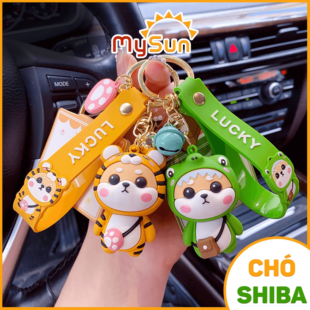 Móc chìa khóa shiba cute dễ thương treo xe máy, ô tô, điện thoại cho nữ - MySun