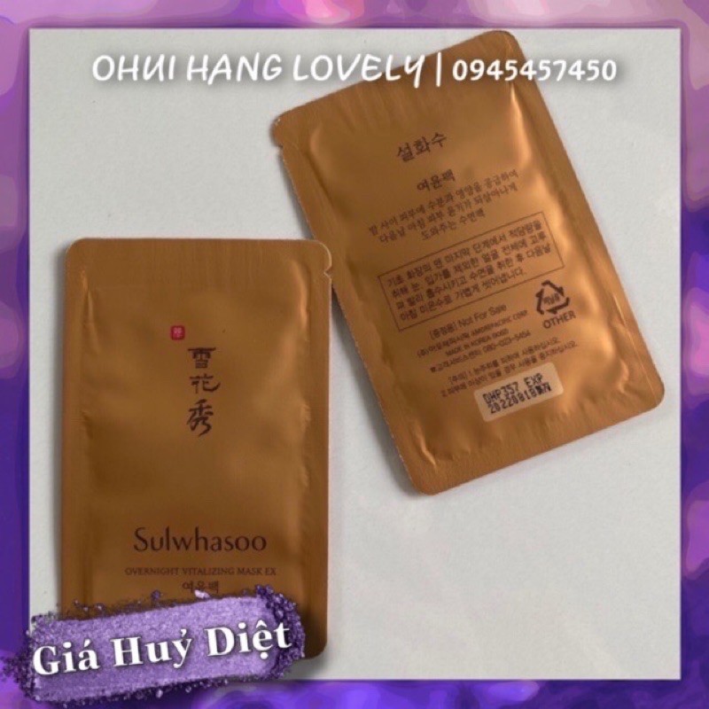 Mặt Nạ Ngủ Sulwashoo Nhân Sâm 3ml date 2023