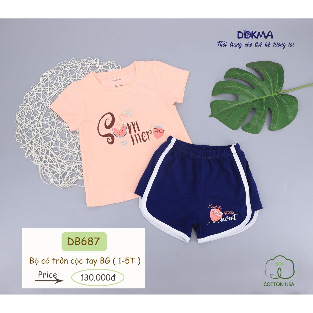 Dokma - Bộ cộc BG dáng thể thao chất Cotton USA 1-5T DB687