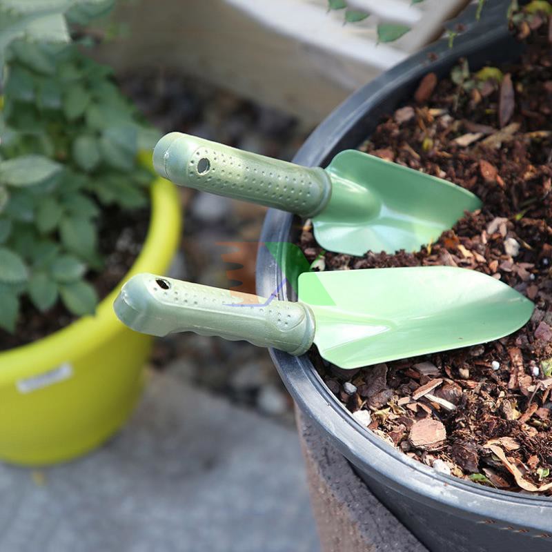 Bộ dụng cụ làm vườn mini 3 món thép xanh